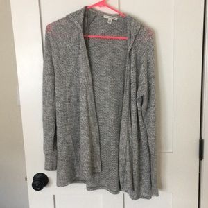 Grey sweater with hood